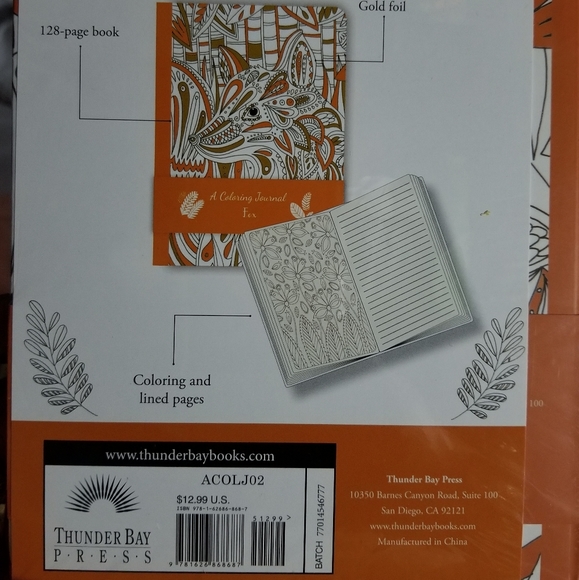 2 in 1: Fox Coloring Journal - Picture 2 of 4